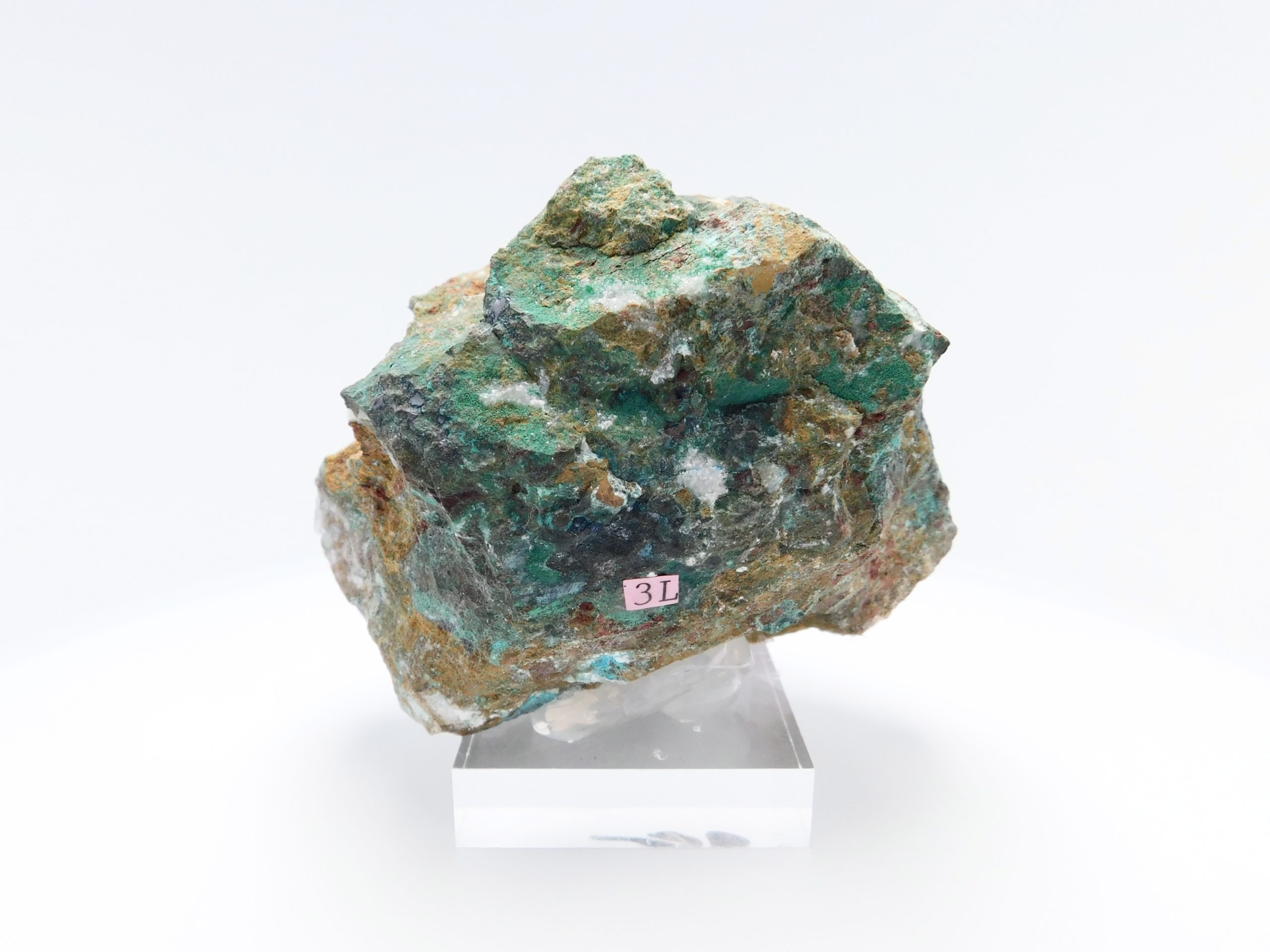 Shattuckite in calcite, malachite - Image 10